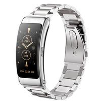 16 mm laikrodžio apyrankė HUAWEI TalkBand B6 B3 keičiama laikrodžio apyrankė nerūdijančio plieno apyrankė išmaniojo laikrodžio dirželis Huawei B3 B6 for TalkBand B6 sidabras