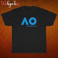 Nauja!  Australijos Open AO Teniso Logotipas Juoda Laivyno Mėlyna Balta Dydis S-5XL Unisex Marškinėliai L