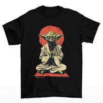 Yoda medituojantis marškinėliai Unisex Medvilniniai Juokingi TV dydžiai Jedi Sith Žvaigždžių Karai Fett S