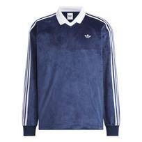 Adidas Originals aksominis ilgomis rankovėmis laisvas polo marškinėlis unisex viršutiniai drabužiai KQ5486 XS