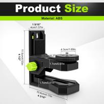 L-Shape Magnetic Bracket Base for Laser Level, 1/4''-20 Threaded Laser Level Tripod Stand 360° Horizaontal Ratation Height Adjus L Shape
