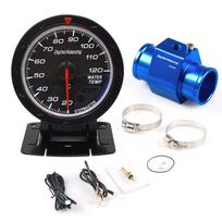 „Dynoracing“ 60 mm automobilio vandens temperatūros matuoklis 20–120 laipsnių Celsijaus su vandens temperatūros jungties vamzdžio jutiklio adapteriu 1/8NPT 34MM