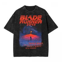 Blade Runner Skalbti Marškinėliai Streetwear Hip Hop Vintage Marškinėliai Vyrams Moterims Trumpomis Rankovėmis Gatvės Spausdinti Ins Y2k S