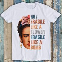 Frida Kahlo Būk kaip ji, o ne trapi gėlė Profesorius Juokinga Dovana Marškinėliai 7234 S