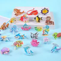 30 vnt. 3D popieriniai dėlionės žaislai gyvūnų, dinozaurų, lėktuvų ir tankų temomis, mini animaciniai dėlionės žaislai vaikams, gimtadienio šventės dovanėlės