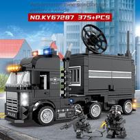 KAZI miesto sargas Specialiosios policijos statybinės kaladėlės Hummer policijos automobilio modelis, vaikų mokomasis pasidaryk pats, surinkti žaislai