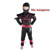 Karnavalinis kostiumas Vaikams Juodas Ninja Cosplay Žudikas Kariūnas Durklas Strėlė Helovinas Vaikų Drabužiai Ninja-S Fit 95-110cm