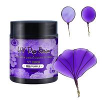 UV DIP dervos klijai vieliniams gėlių žiedlapiams Skaidrus skystis Ultravioletinis kietėjimas Krištoliniai klijai Papuošalų gamyba pradedantiesiems violetinė