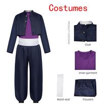 Anime Jujutsu Kaisen Todo Aoi Cosplay Kostiumas Suaugusiems Viršus Kelnės Todo Aoi Uniforma Helovino Karnavalo Rinkinys Vakarėliui Juodas Kostiumas XL mėlyna