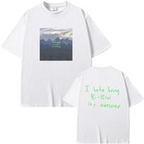 Streetwear Hip Hop Harajuku Raperis Kanye West Vultures Man Atsibodo Bipolinis Sutrikimas Tai Nuostabu Albumo Spaudinio Marškinėliai Laisvalaikio Marškinėliai Viršūnės S balta