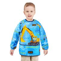 Art Smock Vaikams Prijuostės berniukams ir mergaitėms Vandeniui atsparus mažylio piešinys Art Smock Piešinys vaikams ilgomis rankovėmis ir 3 kišenėmis One Size