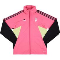 Adidas Juventus 2022-23 Sezono Žaidėjo Versijos Vėjo Striukė Su Šoninėmis Juostomis Spalvų Bloko Retro Stoviniu Apykakle Madinga Universali HS7566 L pink