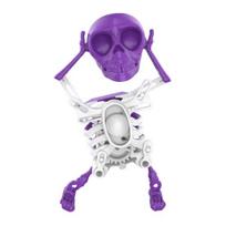 Užvedamas Šokantis Siūbuojantis Skeletas Žaislas Vaikams 3D Helovino Artikuliuotas Skeletas Spyruoklinis Mechaninis Žaislas Streso Mažinimas Stalo Dekoracija