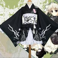 Anime Cosplay kostiumų žaidimas Yosuga No Sora vasaros festivalis Kimono Yukata Loli Mielas Cospaly kostiumas S juoda