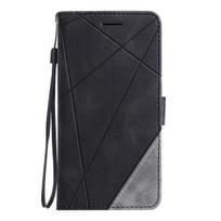 Apverčiamas piniginės kortelės lizdo galinis dangtelis skirtas OPPO Realme 8i 7i 6i 5i 6S 5S Daugiafunkcinis odinis magnetinis stovo laikiklis telefono dėklas, skirtas Realme C25 C20 C17 C15 For Realme C3 juoda