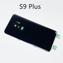 Atgal Samsung Galaxy S9 Plus S9+ G965 G965F S9 G960 G960F akumuliatoriaus galinių durelių korpusas su fotoaparato objektyvu S9 Plus-black