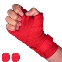 Bokso bintas Profesionalios varžybos, Kovos Sanda 2,5 m/5 m Mikroelastinis Muay Thai Kovinis treniruotės, 1 pora rankų apsaugų 2.5m raudona