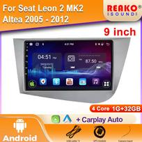 Automobilinis radijas Seat Leon 2 MK2 Altea 2005 - 2012 Carplay Navigacija GPS Android Auto Multimedijos grotuvas Stereo galva WiFi 2din 4 core 1GB+32GB carplay