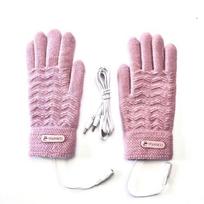 USB Elektrinės Šildomos Pirštinės Megztos Pirštuotos Studentams Žieminės Šiltos Šildomos Pirštinės One Size Double Sided Palm Back Heating