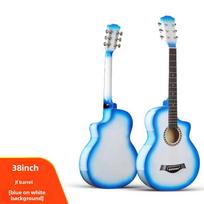 38 colių liaudiška gitara pradedantiesiems - spalviškai deranti, ideali praktikai ir kelionėms