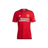 Adidas Manchester United Letter Print Logo Crew Neck T-Shirt Men Tops Red IN3520 XS
