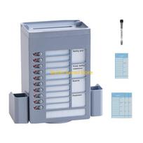 W89C Multifunctional Pen Holder with Chores Chart Checklist Task Board, Rotating Obliqued Pen Holder Office Desk Organisers balta