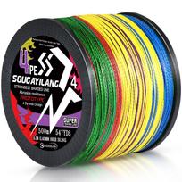 SOUGAYILANG naujas žvejybos valas 300M PE pintas žvejybos valas Tvirtas PE pintas žvejybos valas Lauko žvejybai sūriame vandenyje gėlavandenis žvejybos valas 300M-0.12 įvairiaspalvis