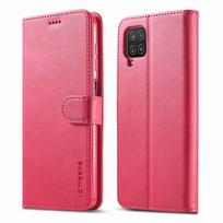 Dėklas, skirtas Samsung Galaxy A12 Case Atverčiamas piniginės dangtelis, skirtas Samsung A12 A 12 M12 M 12 Case Prabangus knyga Odiniai magnetiniai telefono dėklai For Samsung A12 rožinė raudona spalva