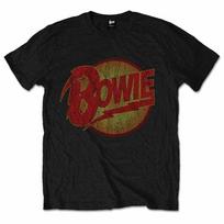 David Bowie Diamond Dogs Vintažiniai Juodi Klasikinio Roko Unisex Marškinėliai S