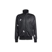 Adidas Originals Mikės Pūkuotuko SS24 Pirštinės Spaudinio Logotipas Užtrauktuku Standus Apykaklės Striukė Vyriška Striukė Juoda IY2264 S