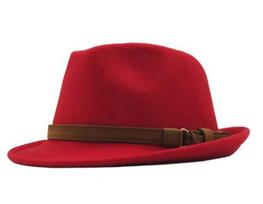 Unisex rudens/žiemos vilnonė džiazo skrybėlė: Britiškas retro, Šiltas, Madingas, Kasdienis M (56-58cm) raudona