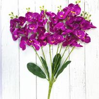 7 stiebų Phalaenopsis dirbtinės šilkinės gėlės svetainės dekorui