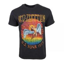 100% medvilnės UNISEX MARŠKINĖLIAI VYRIŠKI MOTERIŠKI LED ZEPPELIN VYRIŠKI 1975 JAV TŪRO MARŠKINĖLIAI, Unisex Marškinėliai, Dovana Gerbėjui M juoda
