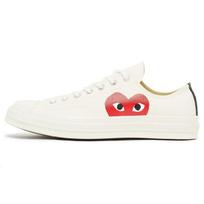 Comme des Garçons Play x Converse Chuck 70 Low Pienas 2023 Unisex Kedai Kreminės Baltos Spalvos Aukšto Rizikos Raudona A08795C 36.5