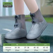 Neperšlampami neslystantys silikoniniai lietaus batų užvalkalai - Stori, atsparūs dilimui, unisex pėdų apsauga lietingoms dienoms XXL (Size 43-45) ruda