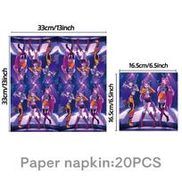 Raganų medžiotojai K-pop tema spausdintas kvadratinis servetėlė nosinė popierius vakarėliui vakarėlio dekoravimo reikmenys