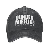 Klasikinė medvilninė Dunder Mifflin popieriaus kompanijos beisbolo kepuraitė Moteriška Unisex Individuali reguliuojama Unisex The Office TV serialo Tėčio kepuraitė Pavasaris Adult Baseball Cap