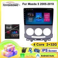 2Din Android MAZDA 5 2005 2006 2007 2008 2009 2010 Automobilio Radijas Multimedijos Vaizdo Grotuvas GPS Carplay Android Auto Stereo 4Core 2+32G black