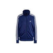 Adidas Adicolor Classics Firebird Treninginis Džemperis Su Juostelėmis Ir Stovu Moteriški Viršutiniai Drabužiai Tamsiai Mėlynas IL3816 M