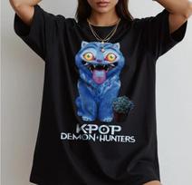 Kpop Demono Medžiotojų Marškinėliai, Kvailas marškinėlis, Huntrix, Juokingi K-Pop Gerbėjų Marškinėliai su Vaporw S