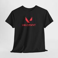 Valorant juodi marškinėliai – Unisex žaidėjo FPS logotipas T-shirt vyrams arba moterims S