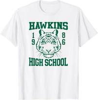 Hawkins vidurinės mokyklos žalias logotipas T-shirt 2XL