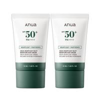 ANUA Heartleaf šilkinis drėkinamasis apsauginis kremas nuo saulės 50ml Dvigubas rinkinys SPF50+ PA++++ 50ml x 2