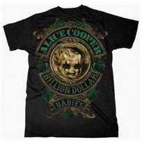 Alice Cooper Billion Dollar Baby Crest Black Classic Rock Unisex T-shirt S