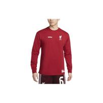 Nike X LeBron James X Liverpool Letter Print Crew Neck Long Sleeve T-Shirt Men Tops Red FD4025-608 XXL