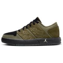 Air Jordan Nu Retro 1 Low GS Cargo Khaki Vaikiški sportbačiai Žali Vidutinės alyvuogių spalvos Šviesiai kaulinės spalvos FB4412-200 36