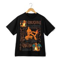 Pokemon Streetwear Marškinėliai - Charmander Charmeleon Charizard Evoliucijos Marškinėliai M