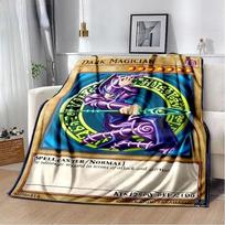Anime Yu Gi Oh kortų metimo pledas Mėlynakių baltasis drakonas Anime animacinis minkštas pliušinis pledas miegamojo lovatiesė namų dekoras# 75X95CM pilka spalva