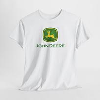 John Deere Marškinėliai – Unisex Ūkininkavimo Traktoriaus Medvilniniai Marškinėliai Vyrams, Moterims ar Gerbėjams M white