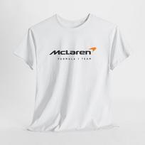 McLaren Formulės 1 marškinėliai – Unisex medvilniniai lenktynių marškinėliai vyrams, moterims ar F1 gerbėjams XL